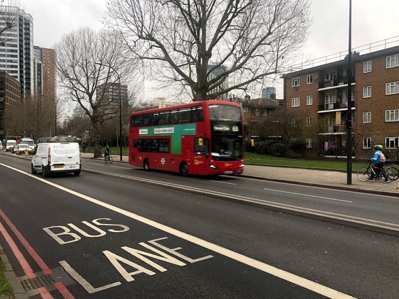 TfL introduces eastbound bus lane in New Kent Road