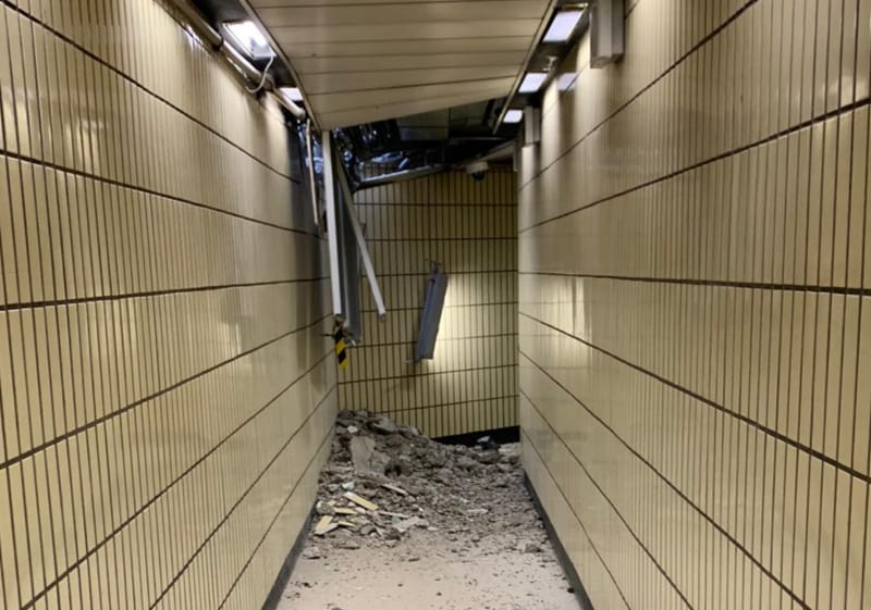 Elephant & Castle: tube station damaged by shopping centre demolition