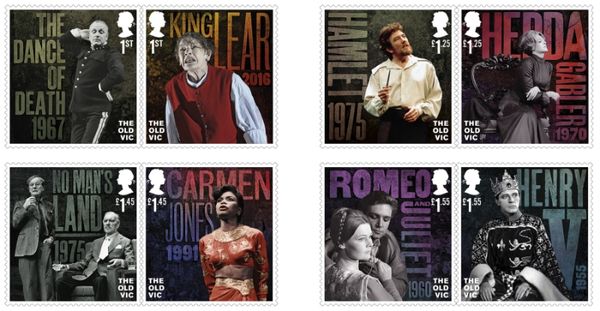 Royal Mail issues special stamps for Old Vic bicentenary