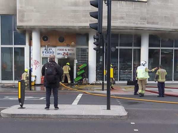 Fire and explosion at South Bank convenience store