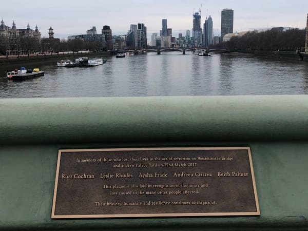 Westminster Bridge: plaque installed to honour terror victims